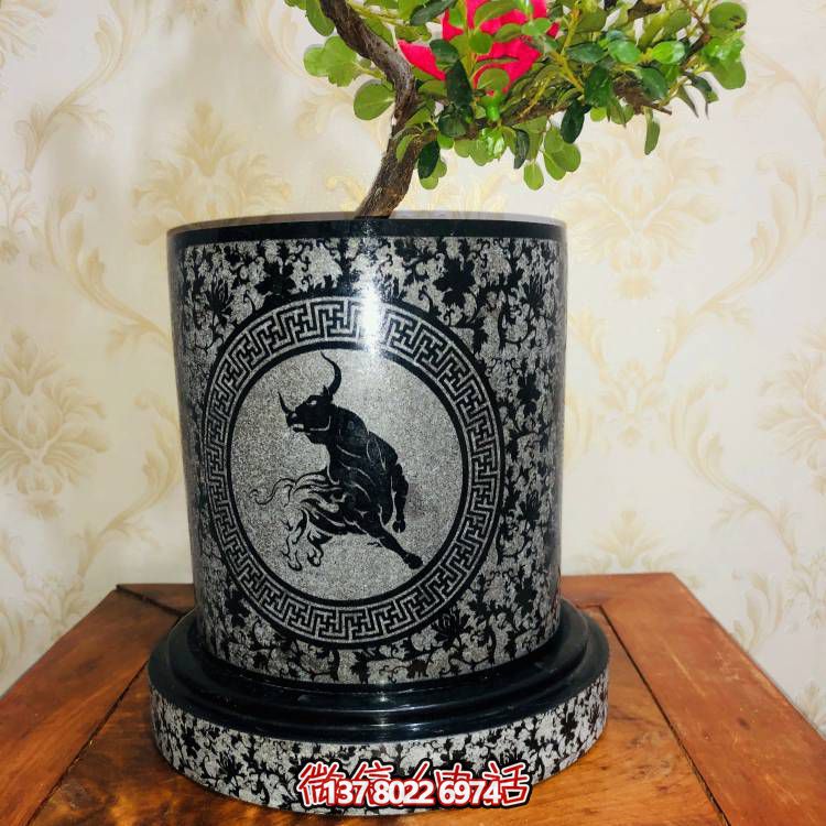 手工精美石雕花盆，點亮您的室外空間