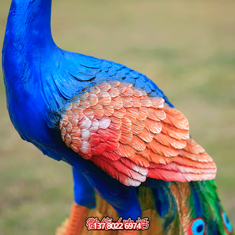 藝術(shù)型玻璃鋼孔雀雕塑 藝術(shù)型玻璃鋼孔雀雕塑