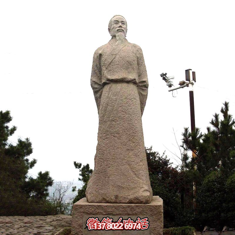 賀知章砂巖石雕像，感受歷史魅力