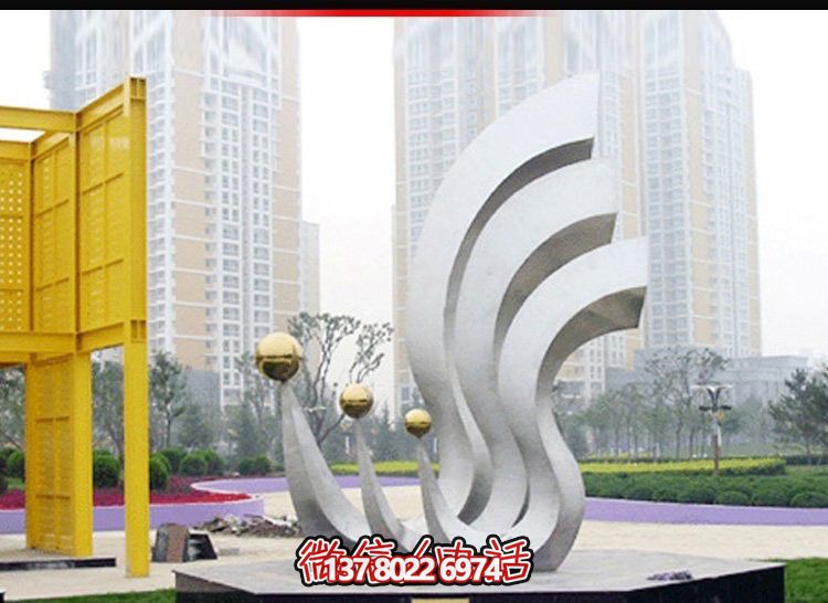 鳳凰不銹鋼雕塑，點亮公園廣場