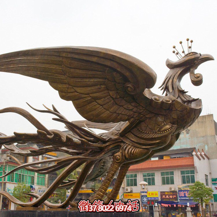 大型鳳凰銅雕擺件，增添廣場氣派