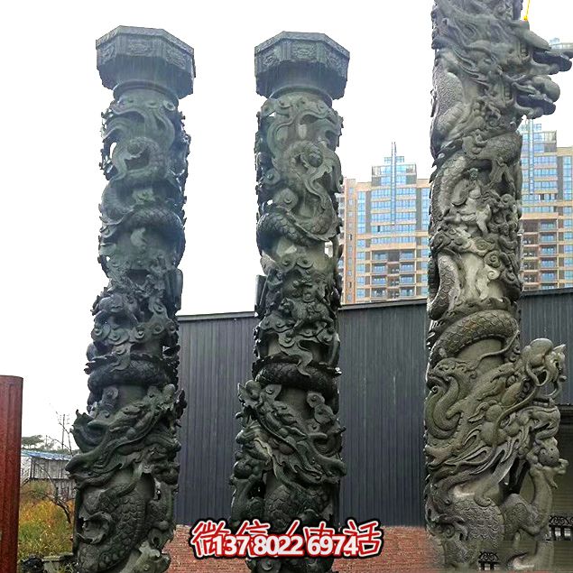 仿青石中國龍柱，為酒店門前增添靈動(dòng)氣息