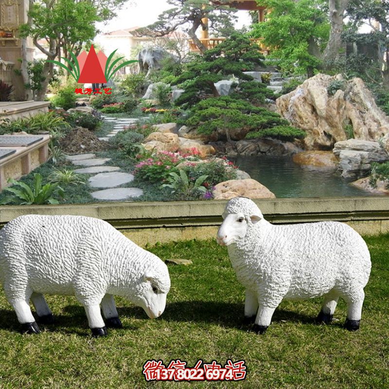 玻璃鋼仿真綿羊雕塑 玻璃鋼仿真綿羊雕塑