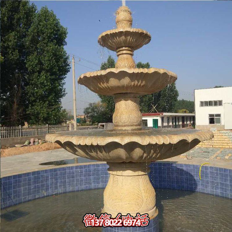 花崗巖噴泉流水擺件，給你不一樣的戶外廣場園林景觀雕塑