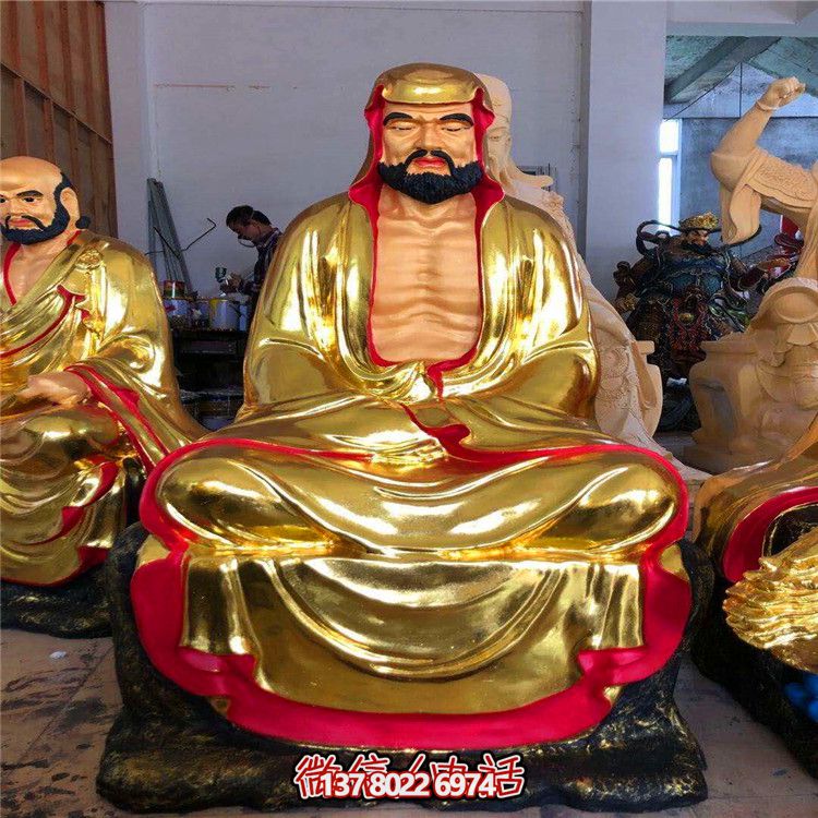 精美樹脂彩繪十八羅漢雕塑供奉佛像 精美樹脂彩繪十八羅漢雕塑供奉佛像