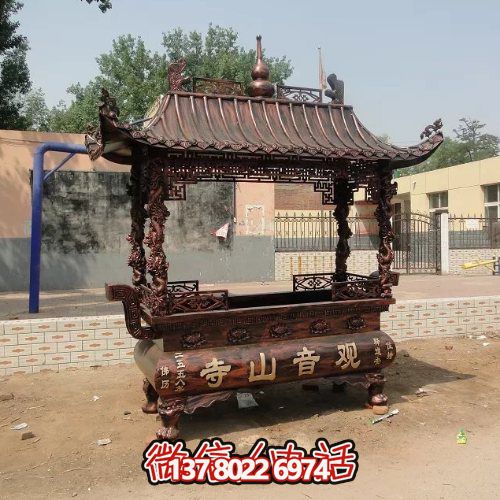 傳統(tǒng)中式香爐宗教雕塑，祈福上香
