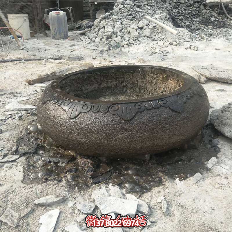 古典庭院仿古舊圓形銅雕缸雕塑 古典庭院仿古舊圓形銅雕缸雕塑