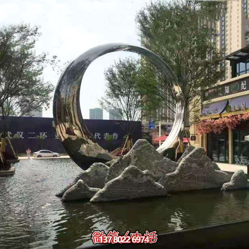 專業(yè)定制不銹鋼環(huán)水景假山景觀雕塑 專業(yè)定制不銹鋼環(huán)水景假山景觀雕塑