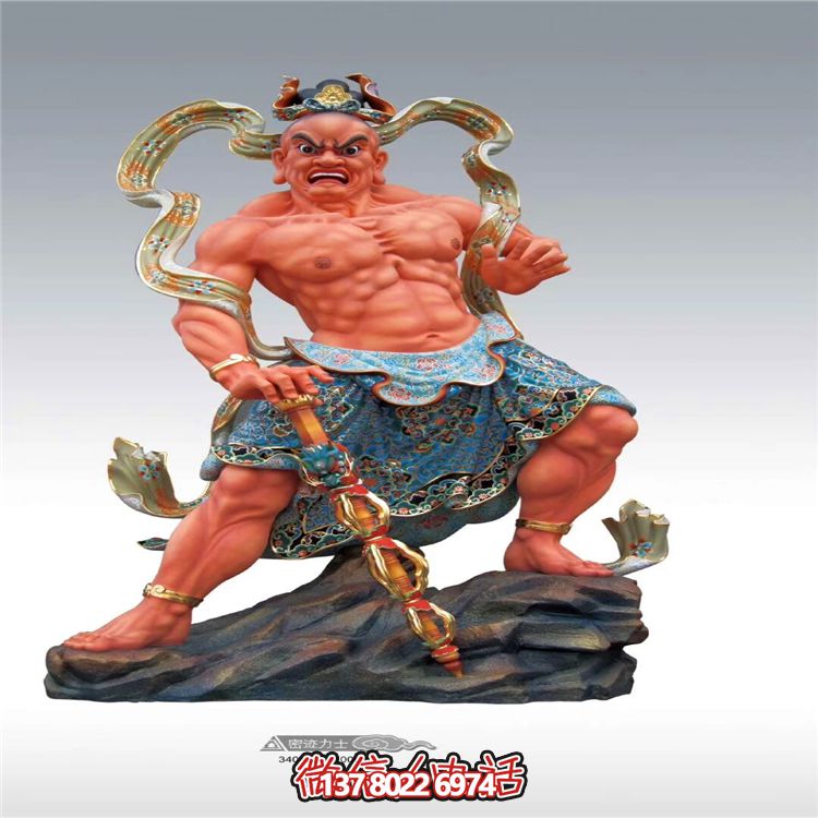 玻璃鋼大型彩繪景觀寺廟供奉哼哈二將雕塑 玻璃鋼大型彩繪景觀寺廟供奉哼哈二將雕塑