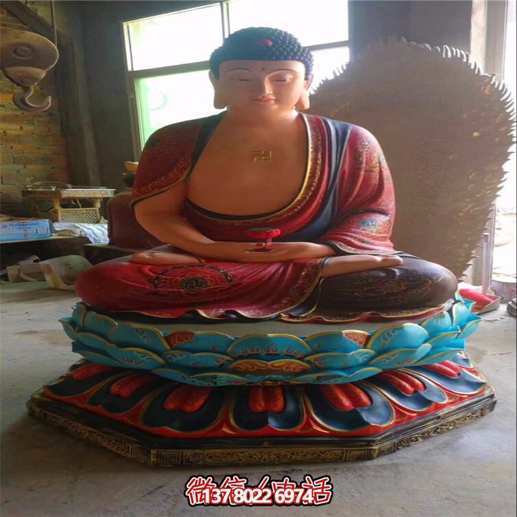 玻璃鋼雕塑彩繪——供奉三圣，傳承景區(qū)寺廟燦爛文化