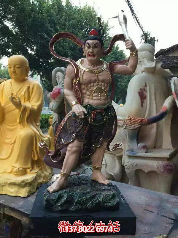 玻璃鋼八大金剛雕塑，護法神圣的守護