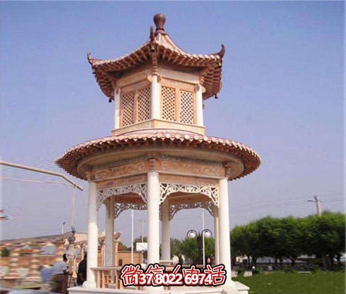 鏤空雕刻涼亭,休閑享受晚霞紅 鏤空雕刻涼亭,休閑享受晚霞紅