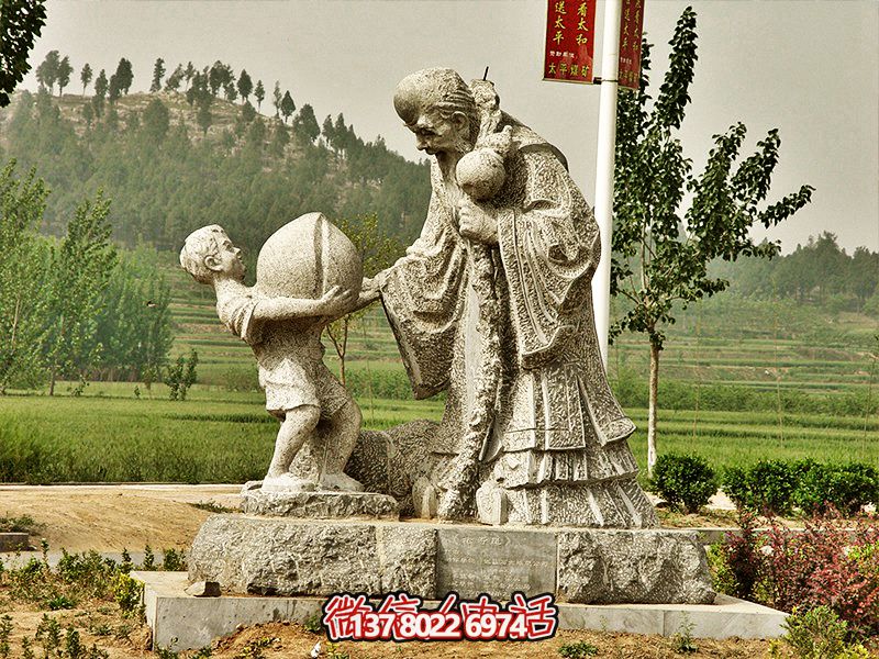 震撼福祿壽大型戶外大理石雕塑 震撼福祿壽大型戶外大理石雕塑