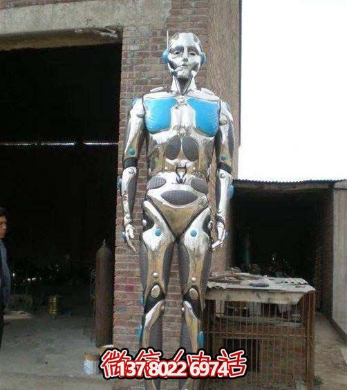 不銹鋼機(jī)器人雕塑 不銹鋼機(jī)器人雕塑