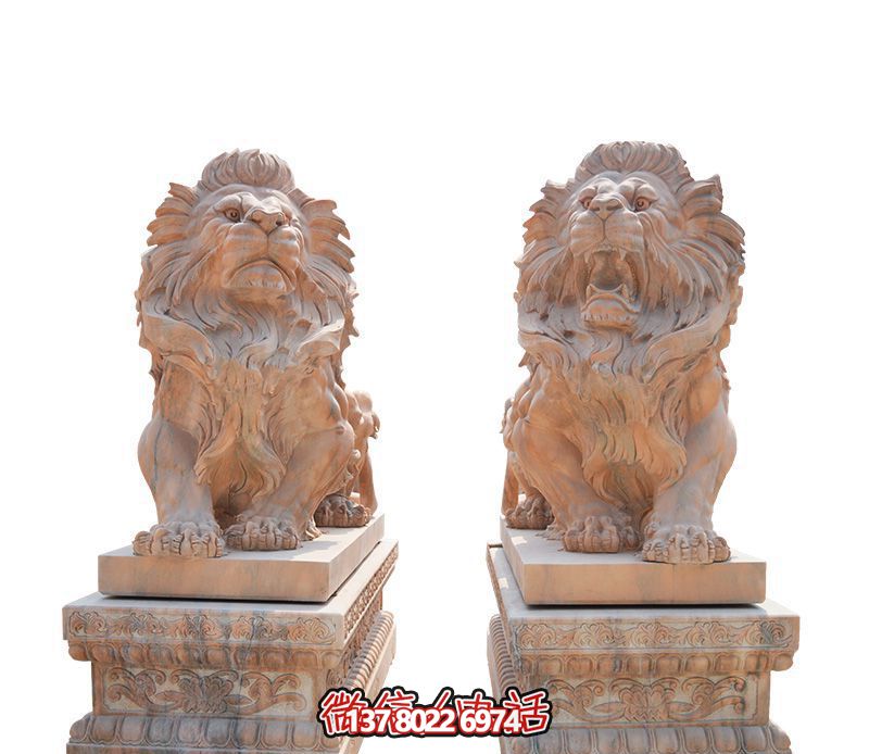 雕塑財(cái)神獅子，祈求招財(cái)進(jìn)寶