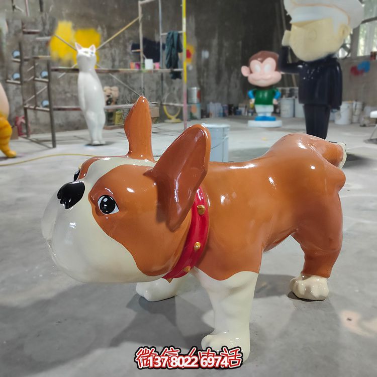 玻璃鋼彩繪創(chuàng)意游樂園狗雕塑 玻璃鋼彩繪創(chuàng)意游樂園狗雕塑
