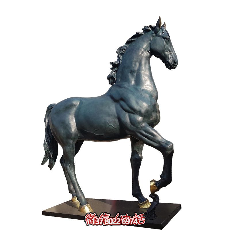 玻璃鋼馬雕塑，大型仿真動物裝置，裝飾景區(qū)、廣場