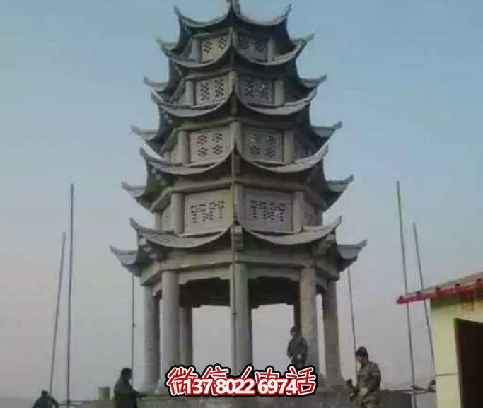 多層青石仿古塔涼亭，為你的寺院增添神秘氣息