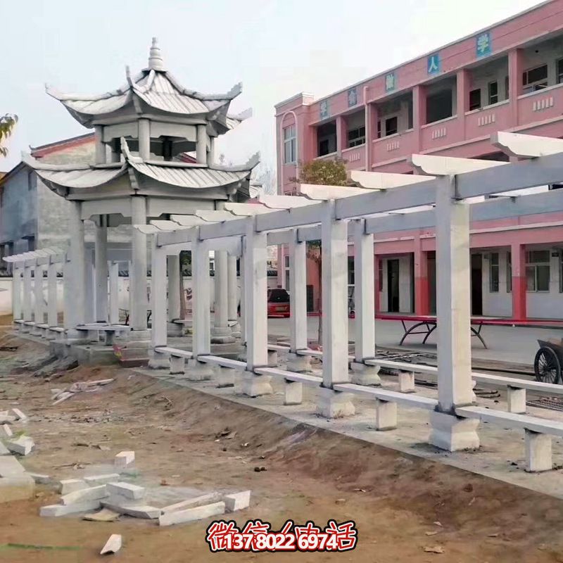 仿古雙層大理石休閑涼亭——給學(xué)校操場注入歷史文化色彩 仿古雙層大理石休閑涼亭——給學(xué)校操場注入歷史文化色彩