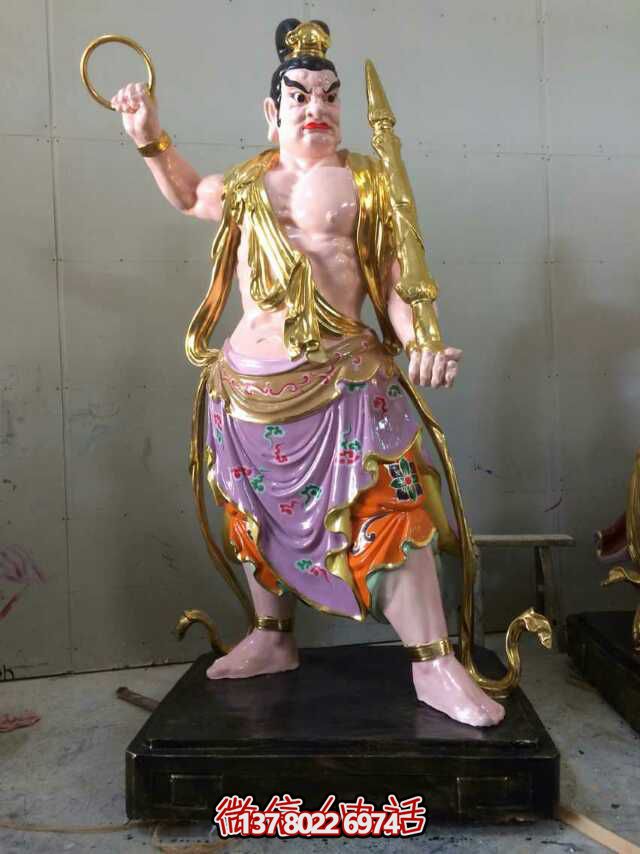 哼哈二將彩繪玻璃鋼神佛雕塑 哼哈二將彩繪玻璃鋼神佛雕塑