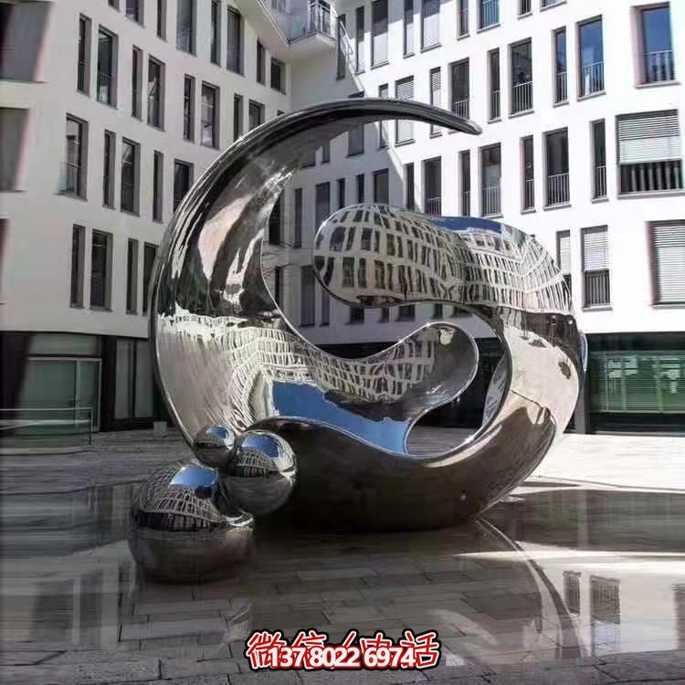 高品質(zhì)不銹鋼大型雕塑，精美戶(hù)外園林景觀