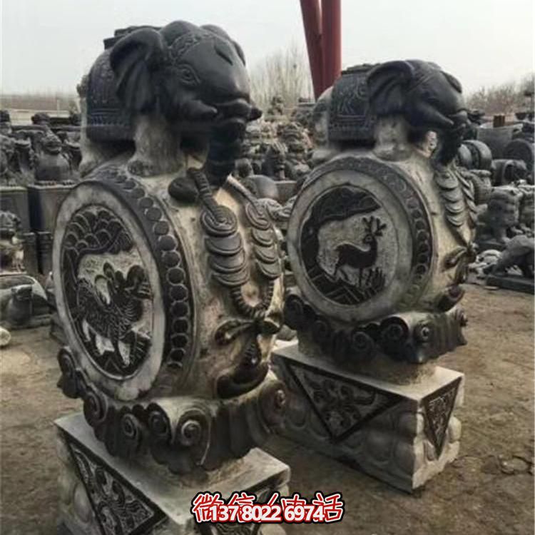 仿古青石大象雕塑，鎮(zhèn)宅安邸
