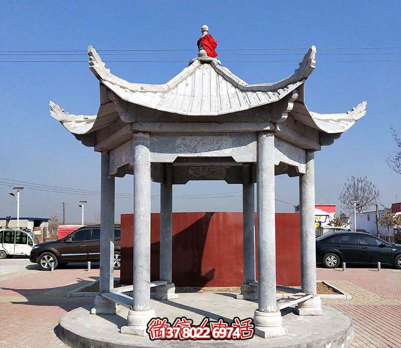 精致大理石涼亭，點綴完美小區(qū)廣場