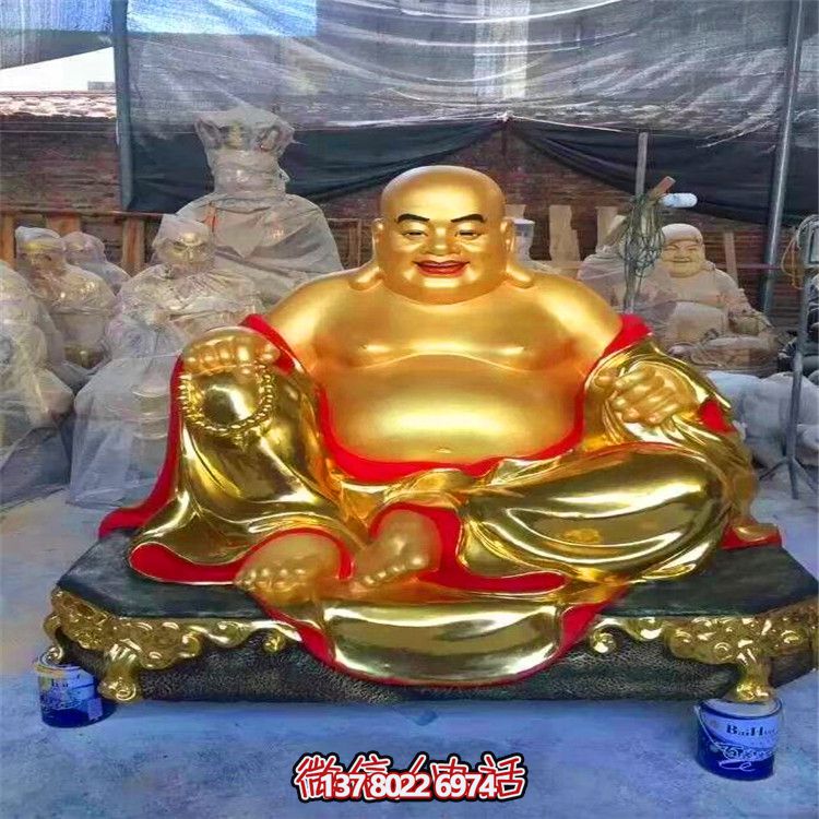 大型玻璃鋼彩繪仿真彌勒佛雕塑供奉神佛 大型玻璃鋼彩繪仿真彌勒佛雕塑供奉神佛