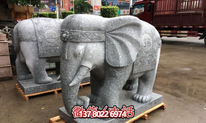 精美大理石雕塑藝術(shù)品，驚艷展現(xiàn)大象的宏偉氣勢(shì)