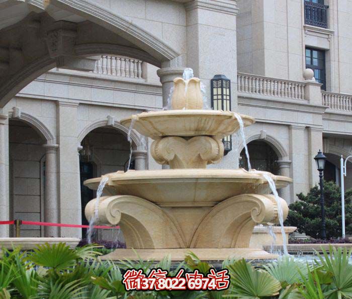 歐式風(fēng)格大理石噴泉雕塑，美化酒店、廣場、景觀