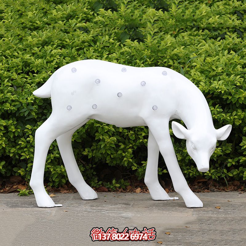 玻璃仿真動物景觀只低頭鹿雕塑 玻璃仿真動物景觀只低頭鹿雕塑