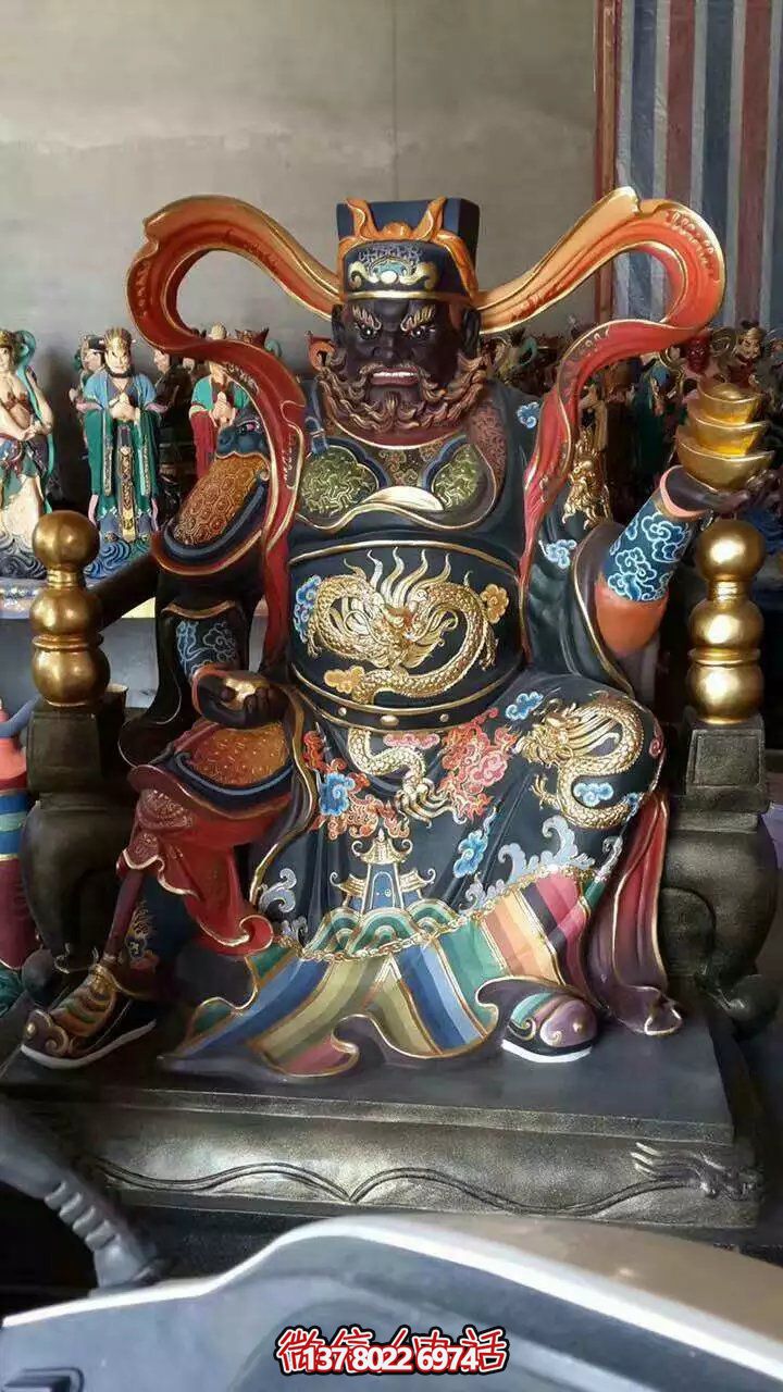 財(cái)神武趙公明彩繪樹(shù)脂大型雕塑 財(cái)神武趙公明彩繪樹(shù)脂大型雕塑