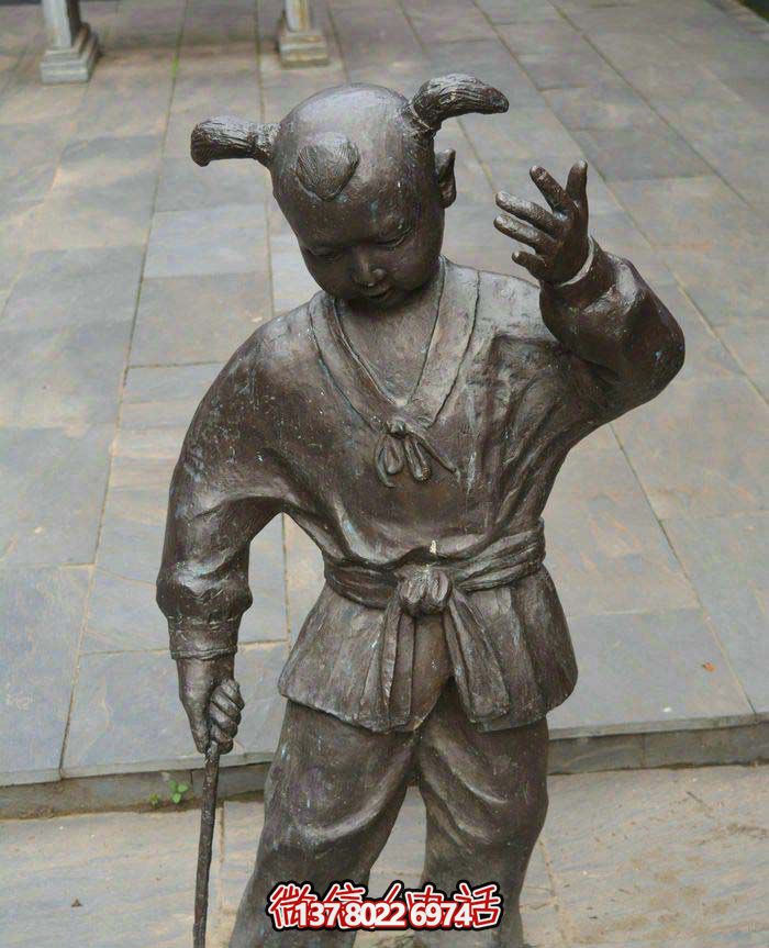 步行街小男孩銅雕景觀打陀螺裝飾 步行街小男孩銅雕景觀打陀螺裝飾