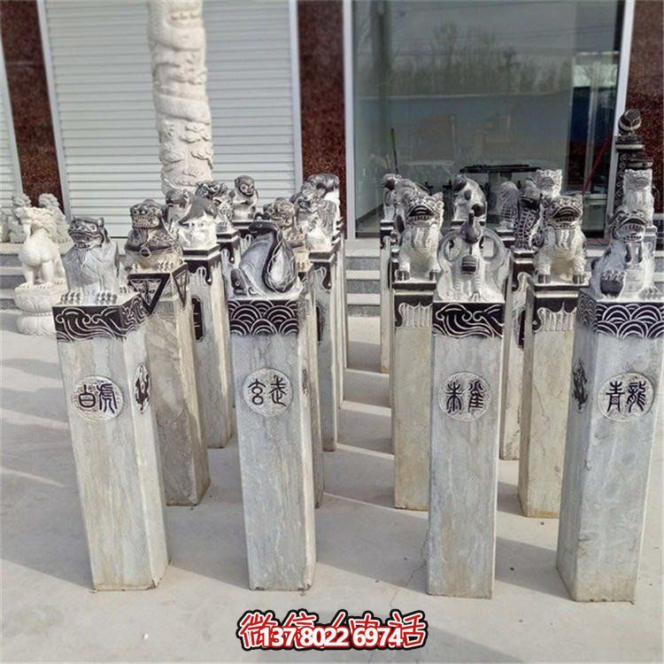 精美大理石雕塑，辟邪鎮(zhèn)宅，拴馬樁大型裝飾