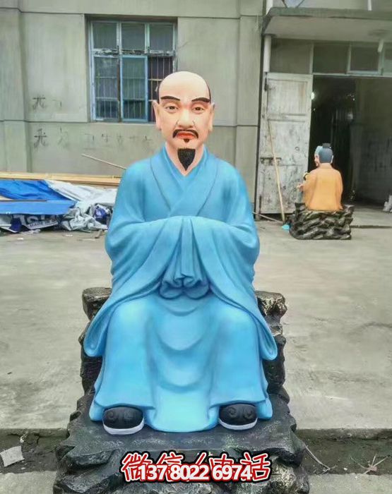 葛洪名醫(yī)彩繪銅雕坐像 葛洪名醫(yī)彩繪銅雕坐像