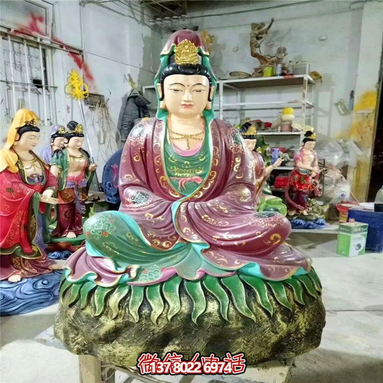 玻璃鋼藝術(shù)品大型彩繪供奉佛像觀音雕塑 玻璃鋼藝術(shù)品大型彩繪供奉佛像觀音雕塑