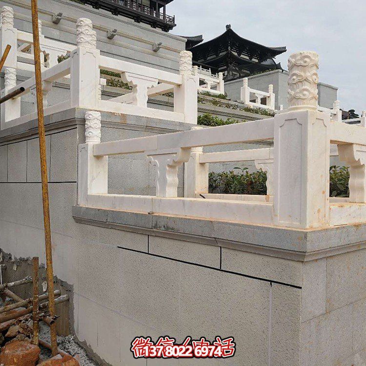 精美大理石石雕欄桿欄板，點綴您的景區(qū)別墅