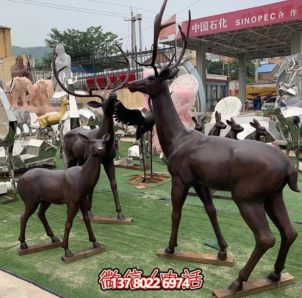 大型仿銅玻璃鋼擺件，非凡園林景觀戶外裝飾