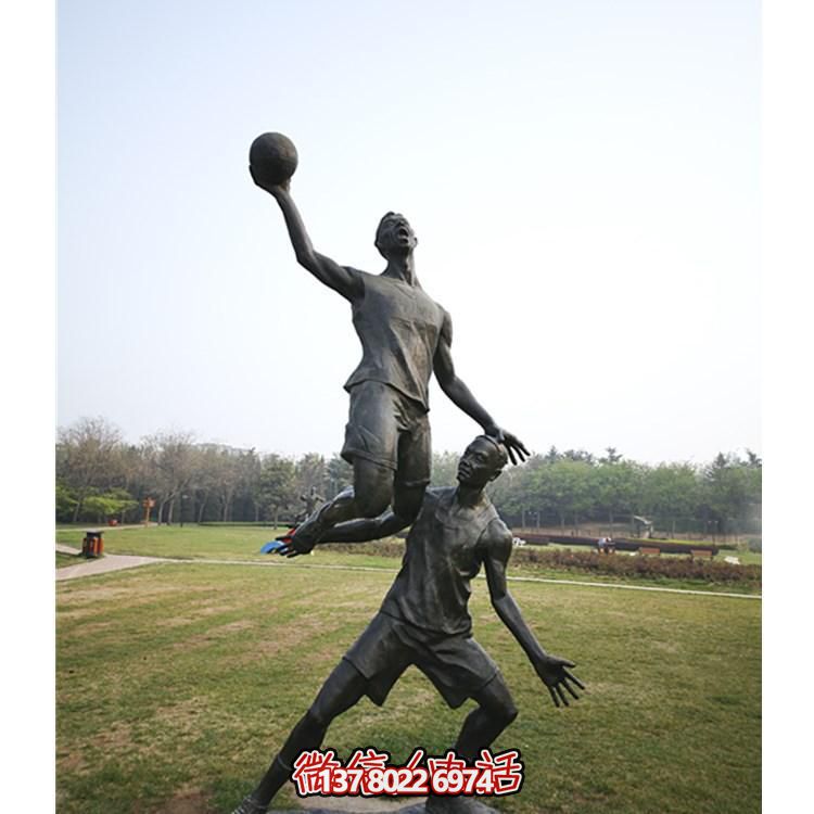 運(yùn)動主題玻璃鋼仿銅人物雕塑