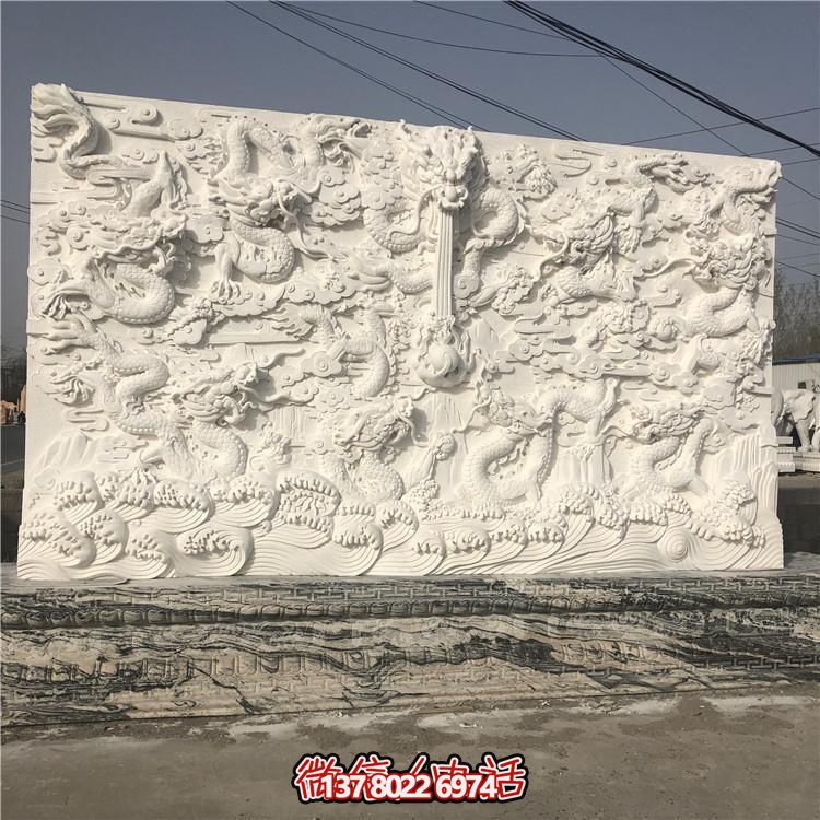 精湛雕刻的室內(nèi)大理石雕塑，為您的庭院增添浮雕照壁