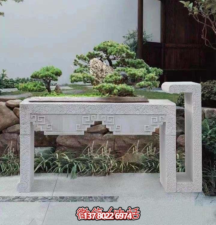 大理石浮雕雕塑花架景觀盆景，精致的別墅室內(nèi)景觀裝飾