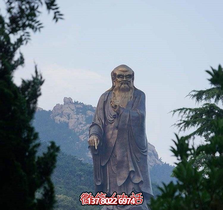 戶外大型鑄銅老子雕像，仿古做舊古代名人擺件