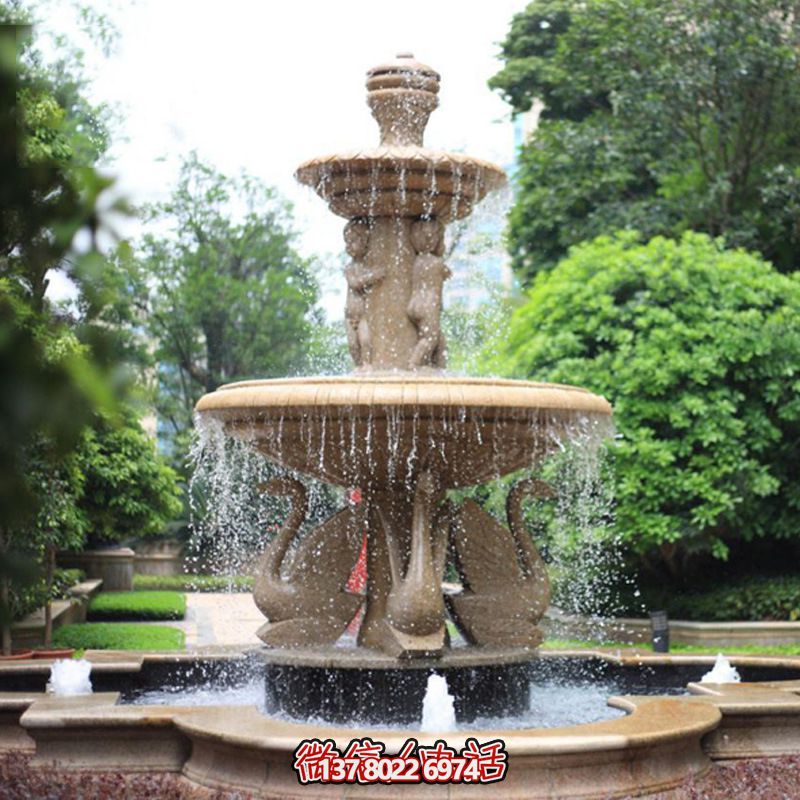 公園別墅創(chuàng)意噴泉天鵝雕塑 公園別墅創(chuàng)意噴泉天鵝雕塑