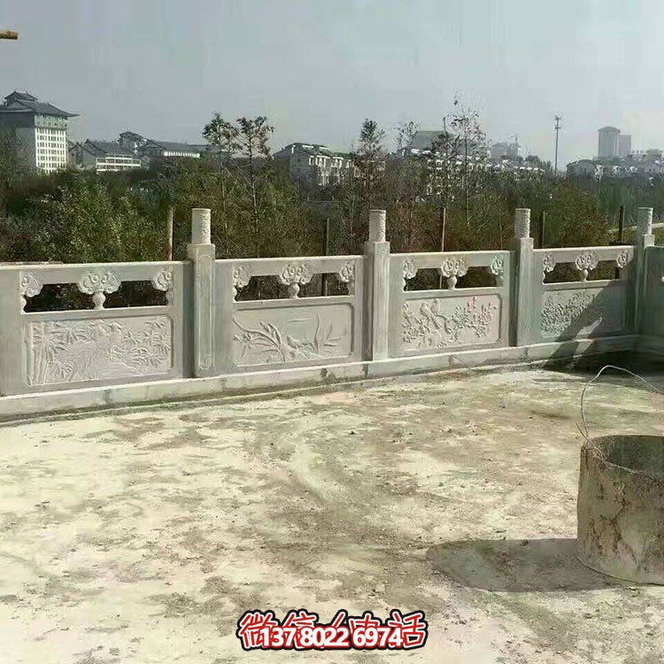 園林戶(hù)外大理石石雕圍欄雕塑