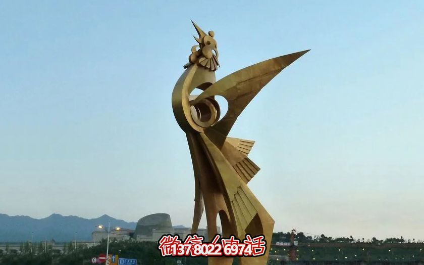 公園景區(qū)不銹鋼噴漆烤漆鳳凰雕塑 公園景區(qū)不銹鋼噴漆烤漆鳳凰雕塑