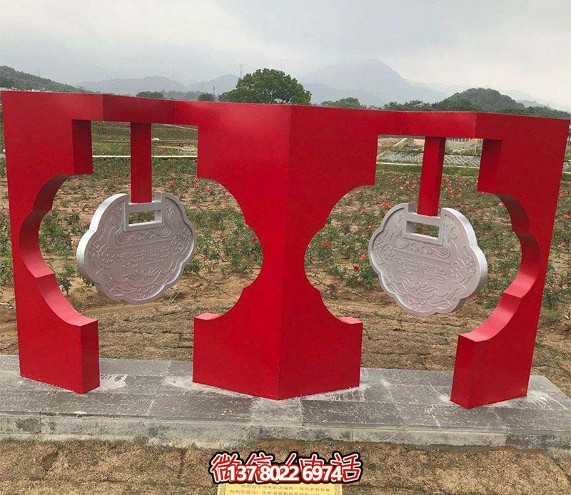 公園創(chuàng)意兩個(gè)同心鎖雕塑 公園創(chuàng)意兩個(gè)同心鎖雕塑