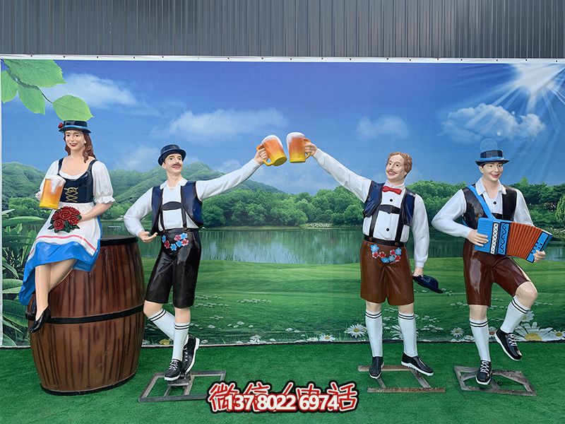 飯店酒吧玻璃鋼喝酒人物裝飾擺件 飯店酒吧玻璃鋼喝酒人物裝飾擺件