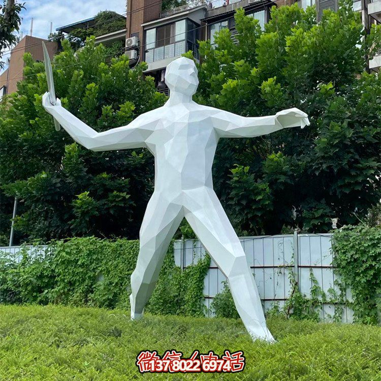 擲標槍，玻璃鋼抽象運動人物