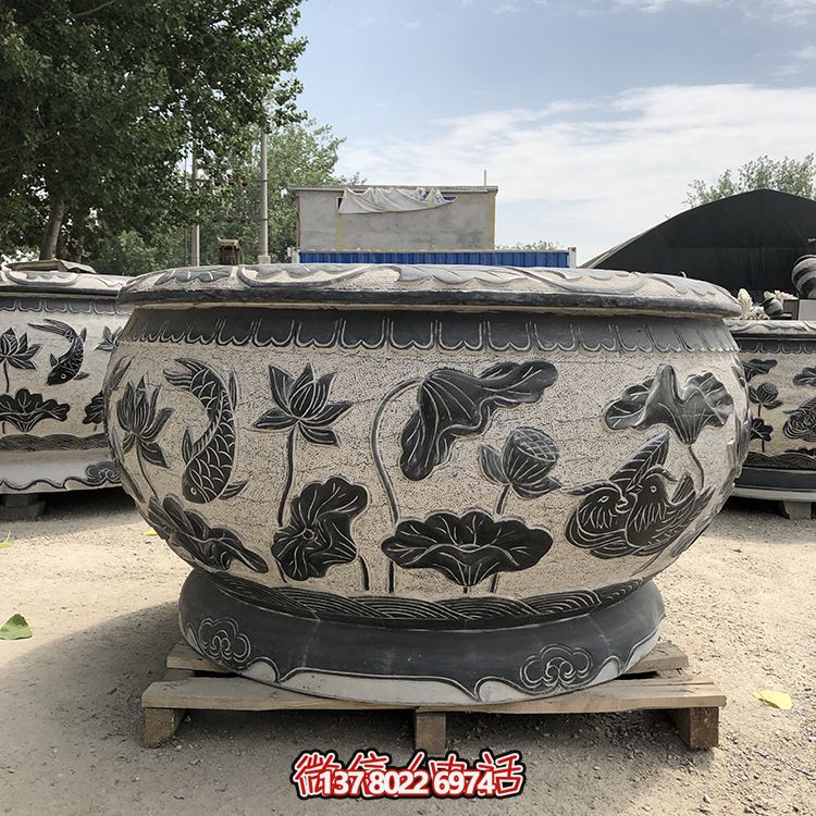 庭院仿古魚(yú)缸戶(hù)外擺件花盆雕塑 庭院仿古魚(yú)缸戶(hù)外擺件花盆雕塑