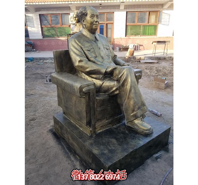 廣場(chǎng)銅雕坐著的毛主席雕塑 廣場(chǎng)銅雕坐著的毛主席雕塑